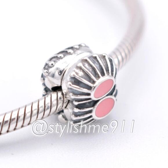 Rare Authentic PANDORA Pink Enamel Clip - 790578EN24 - Picture 1 of 15
